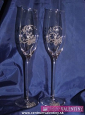 Svadobné poháre šikmo rezané